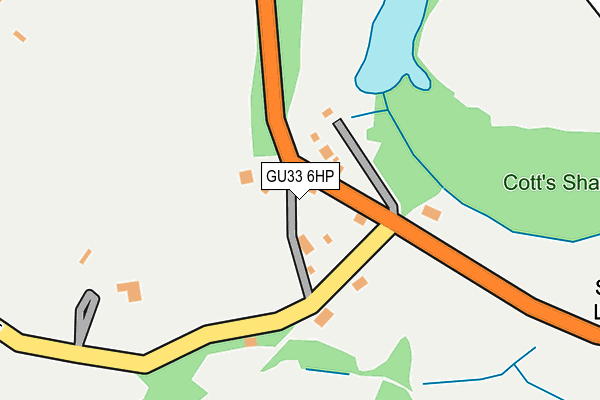 GU33 6HP map - OS OpenMap – Local (Ordnance Survey)