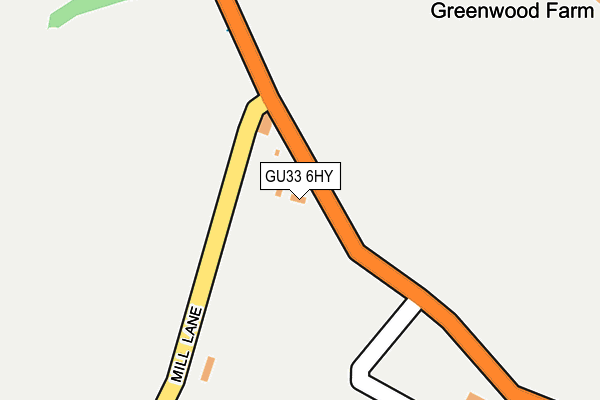 GU33 6HY map - OS OpenMap – Local (Ordnance Survey)