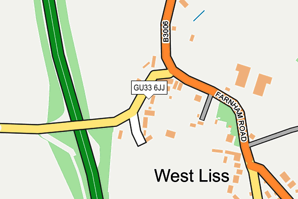 GU33 6JJ map - OS OpenMap – Local (Ordnance Survey)