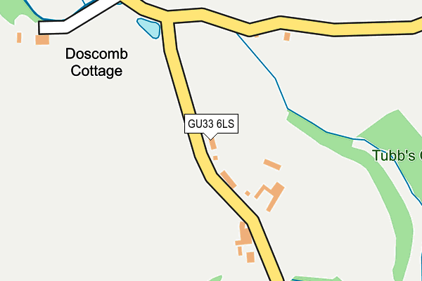 GU33 6LS map - OS OpenMap – Local (Ordnance Survey)