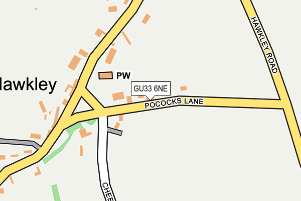 GU33 6NE map - OS OpenMap – Local (Ordnance Survey)