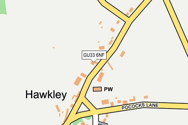 GU33 6NF map - OS OpenMap – Local (Ordnance Survey)