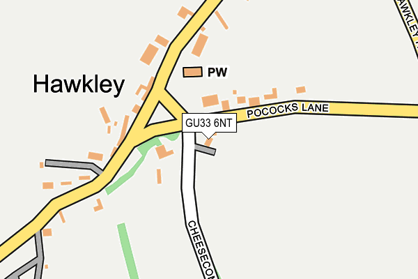 GU33 6NT map - OS OpenMap – Local (Ordnance Survey)