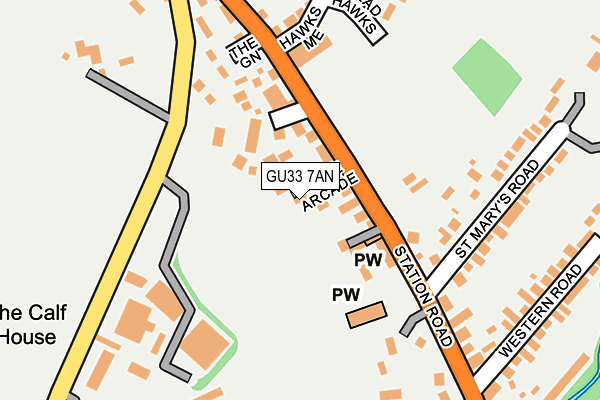 GU33 7AN map - OS OpenMap – Local (Ordnance Survey)