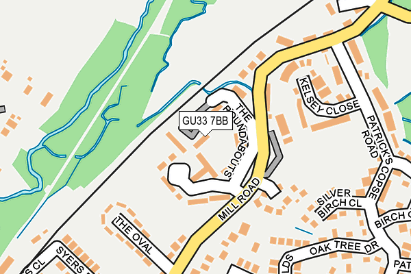 GU33 7BB map - OS OpenMap – Local (Ordnance Survey)