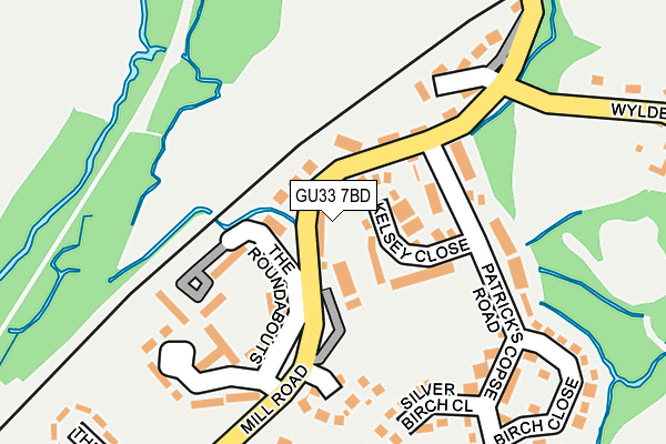 GU33 7BD map - OS OpenMap – Local (Ordnance Survey)