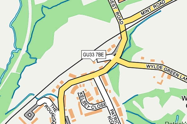 GU33 7BE map - OS OpenMap – Local (Ordnance Survey)