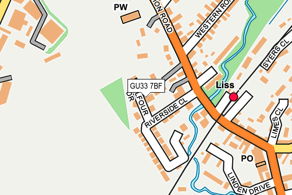 GU33 7BF map - OS OpenMap – Local (Ordnance Survey)