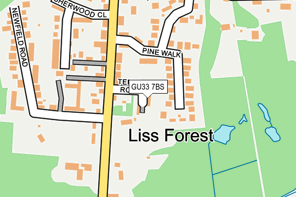 GU33 7BS map - OS OpenMap – Local (Ordnance Survey)