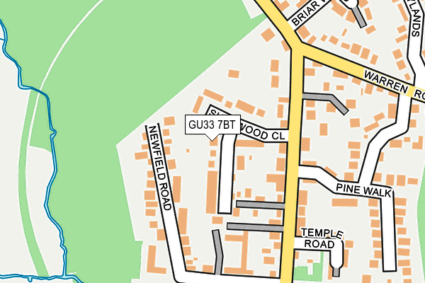 GU33 7BT map - OS OpenMap – Local (Ordnance Survey)