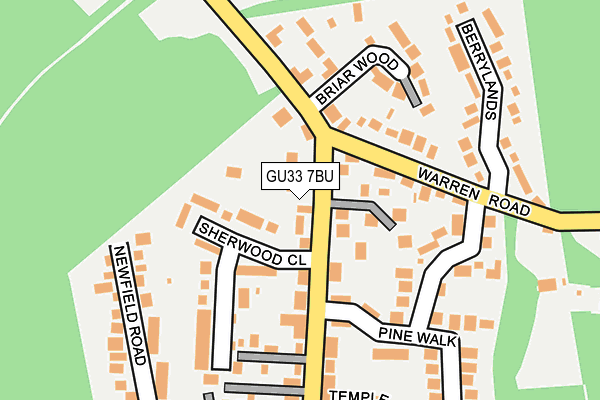 GU33 7BU map - OS OpenMap – Local (Ordnance Survey)
