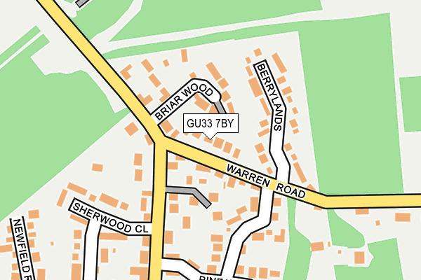 GU33 7BY map - OS OpenMap – Local (Ordnance Survey)
