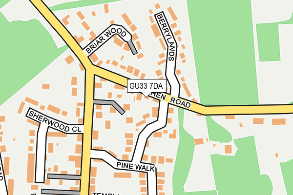 GU33 7DA map - OS OpenMap – Local (Ordnance Survey)