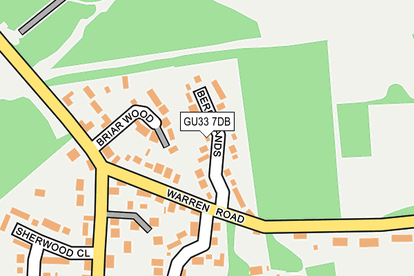 GU33 7DB map - OS OpenMap – Local (Ordnance Survey)