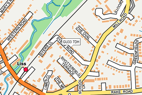 GU33 7DH map - OS OpenMap – Local (Ordnance Survey)