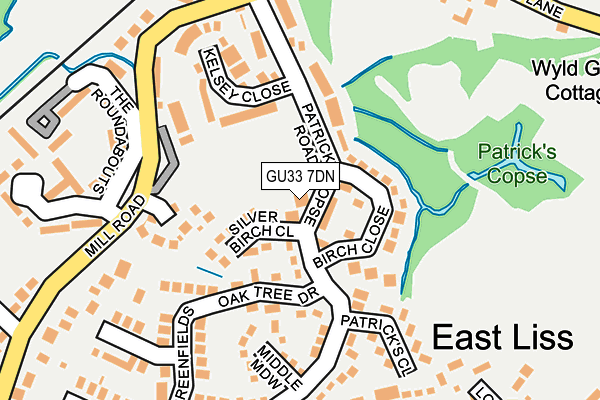 GU33 7DN map - OS OpenMap – Local (Ordnance Survey)