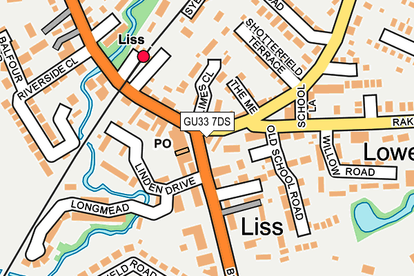 GU33 7DS map - OS OpenMap – Local (Ordnance Survey)