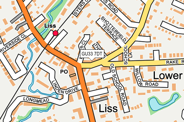 GU33 7DT map - OS OpenMap – Local (Ordnance Survey)
