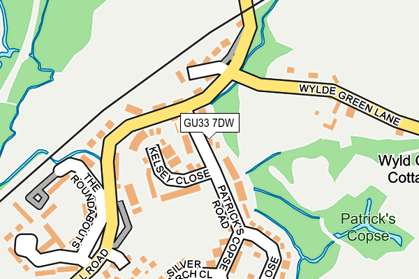GU33 7DW map - OS OpenMap – Local (Ordnance Survey)