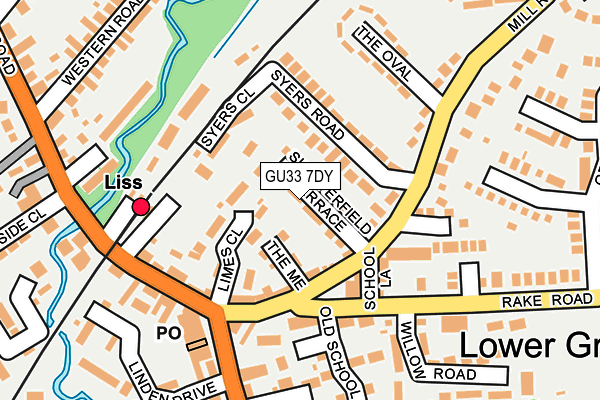GU33 7DY map - OS OpenMap – Local (Ordnance Survey)