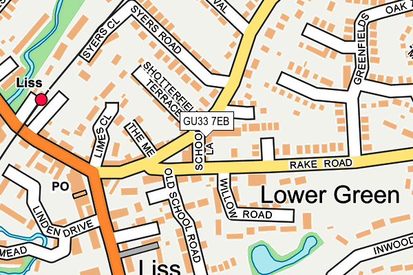 GU33 7EB map - OS OpenMap – Local (Ordnance Survey)