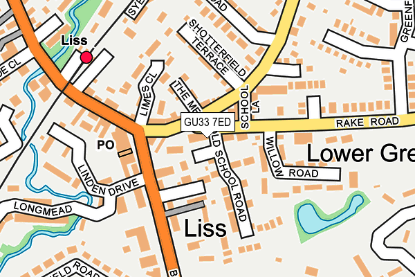 GU33 7ED map - OS OpenMap – Local (Ordnance Survey)