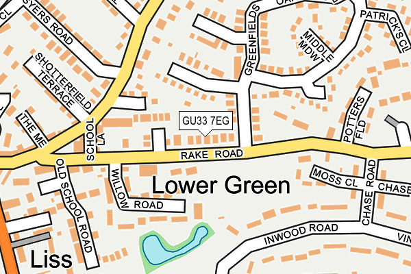 GU33 7EG map - OS OpenMap – Local (Ordnance Survey)