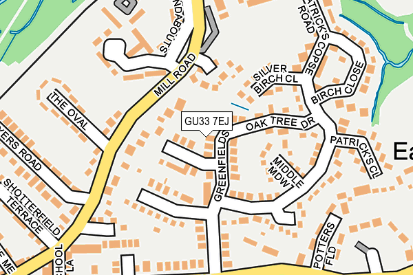 GU33 7EJ map - OS OpenMap – Local (Ordnance Survey)