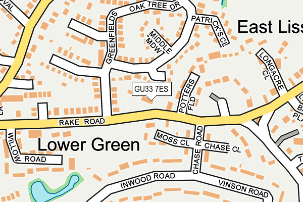 GU33 7ES map - OS OpenMap – Local (Ordnance Survey)