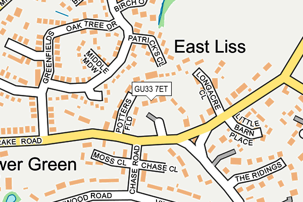 GU33 7ET map - OS OpenMap – Local (Ordnance Survey)