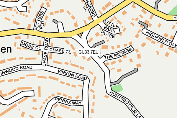 GU33 7EU map - OS OpenMap – Local (Ordnance Survey)