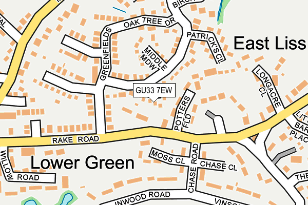 GU33 7EW map - OS OpenMap – Local (Ordnance Survey)