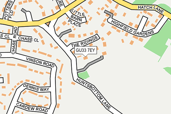 GU33 7EY map - OS OpenMap – Local (Ordnance Survey)