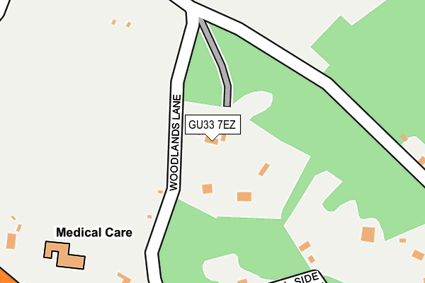 GU33 7EZ map - OS OpenMap – Local (Ordnance Survey)