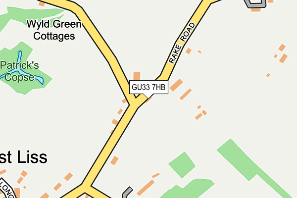 GU33 7HB map - OS OpenMap – Local (Ordnance Survey)