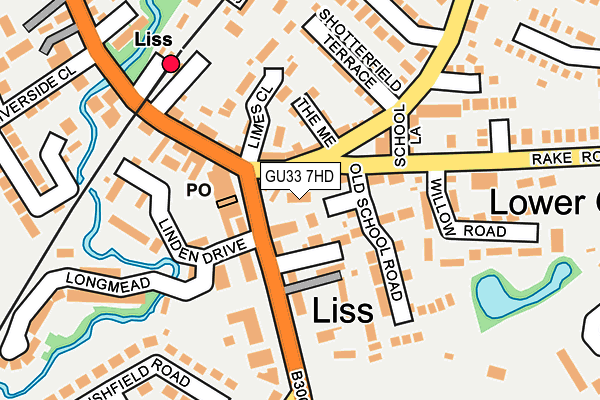 GU33 7HD map - OS OpenMap – Local (Ordnance Survey)