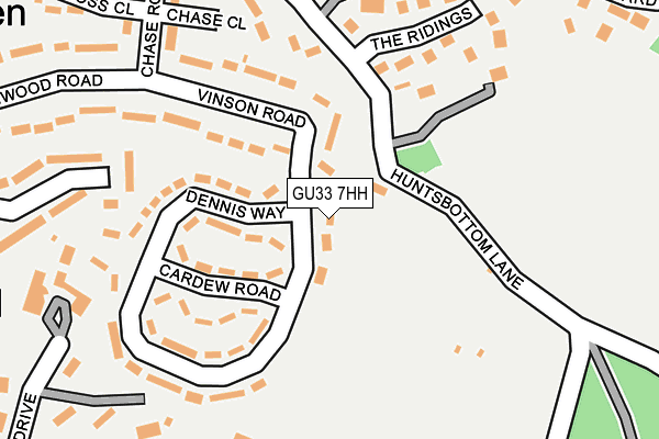 GU33 7HH map - OS OpenMap – Local (Ordnance Survey)