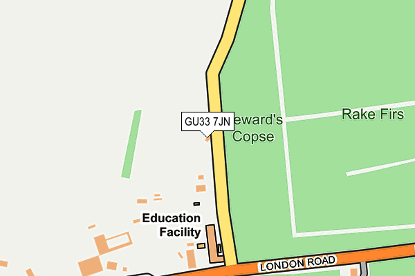 GU33 7JN map - OS OpenMap – Local (Ordnance Survey)