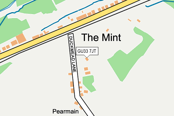 GU33 7JT map - OS OpenMap – Local (Ordnance Survey)