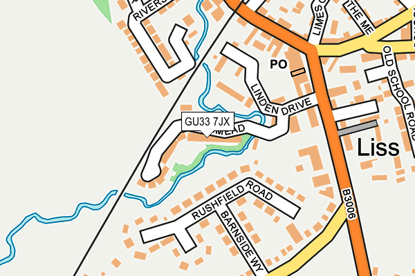 GU33 7JX map - OS OpenMap – Local (Ordnance Survey)
