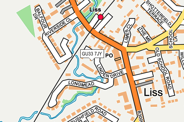 GU33 7JY map - OS OpenMap – Local (Ordnance Survey)