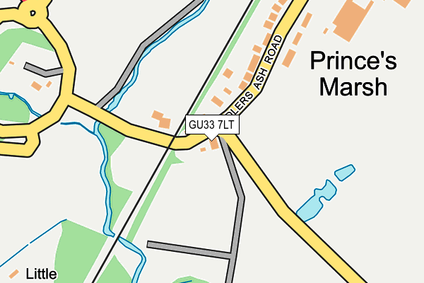 GU33 7LT map - OS OpenMap – Local (Ordnance Survey)