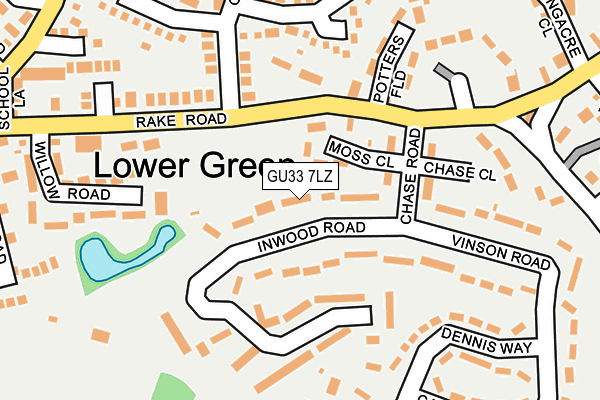 GU33 7LZ map - OS OpenMap – Local (Ordnance Survey)