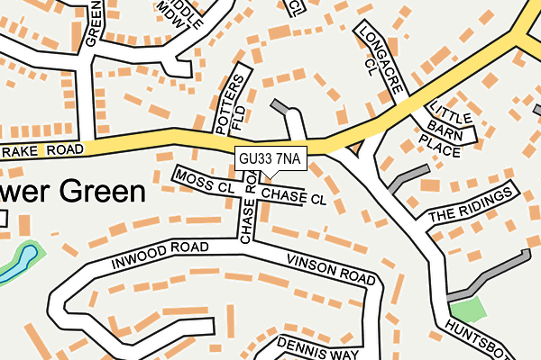 GU33 7NA map - OS OpenMap – Local (Ordnance Survey)