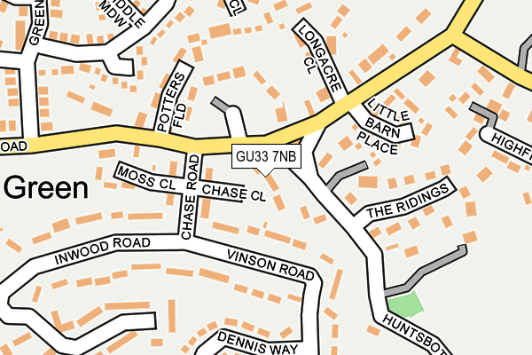 GU33 7NB map - OS OpenMap – Local (Ordnance Survey)