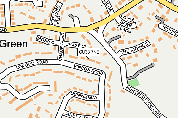 GU33 7NE map - OS OpenMap – Local (Ordnance Survey)