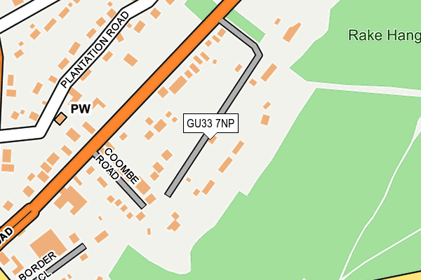 GU33 7NP map - OS OpenMap – Local (Ordnance Survey)