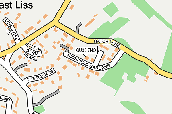 GU33 7NQ map - OS OpenMap – Local (Ordnance Survey)