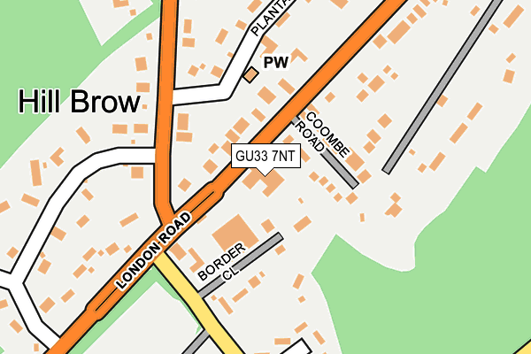 GU33 7NT map - OS OpenMap – Local (Ordnance Survey)
