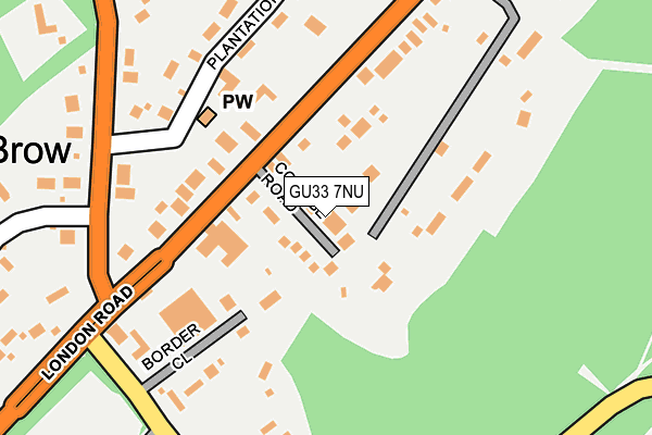 GU33 7NU map - OS OpenMap – Local (Ordnance Survey)